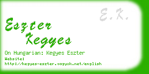 eszter kegyes business card